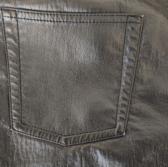 Aritzia Wilfred Melina Black Vegan Leather Pants Dark Academia Preppy Size 8 - Picture 14 of 15